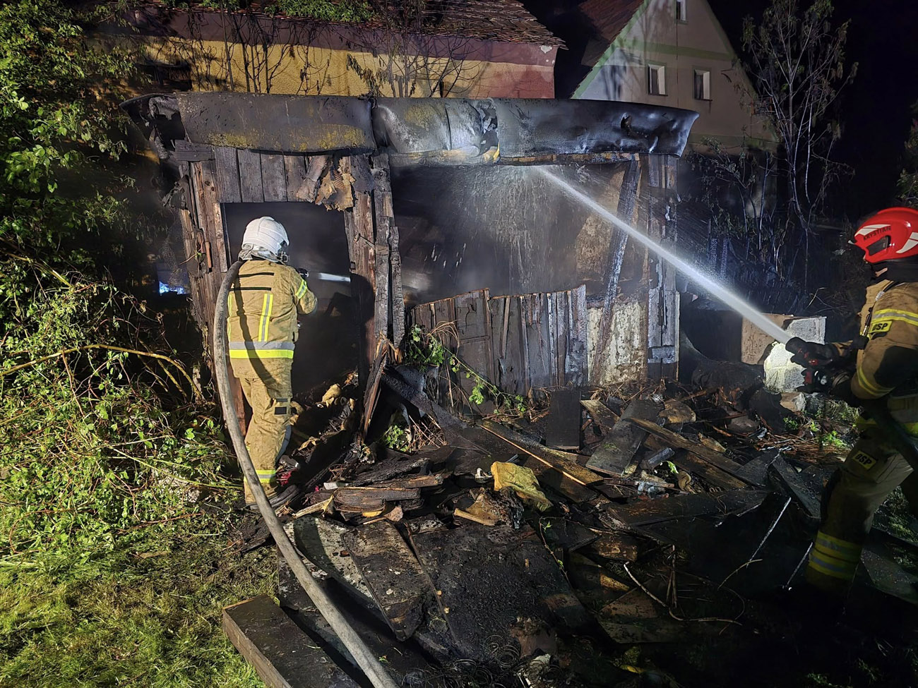 Nocny pożar w Jaroszowie 